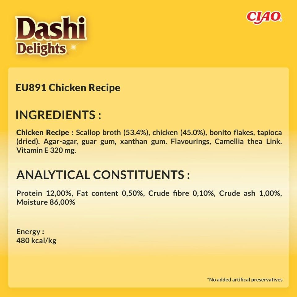 Inaba Dashi Delights Delicate Flakes Chicken With Tuna Recipe Cat Treats 40g
