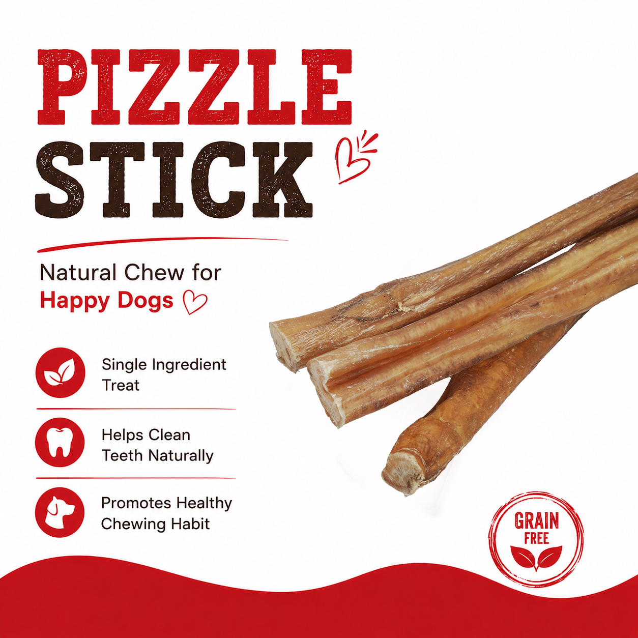 Petrix Dog Food Pizzle Natural Dog and pet food Chews and Treats 5 Pcs (12 Inch) (400g)
