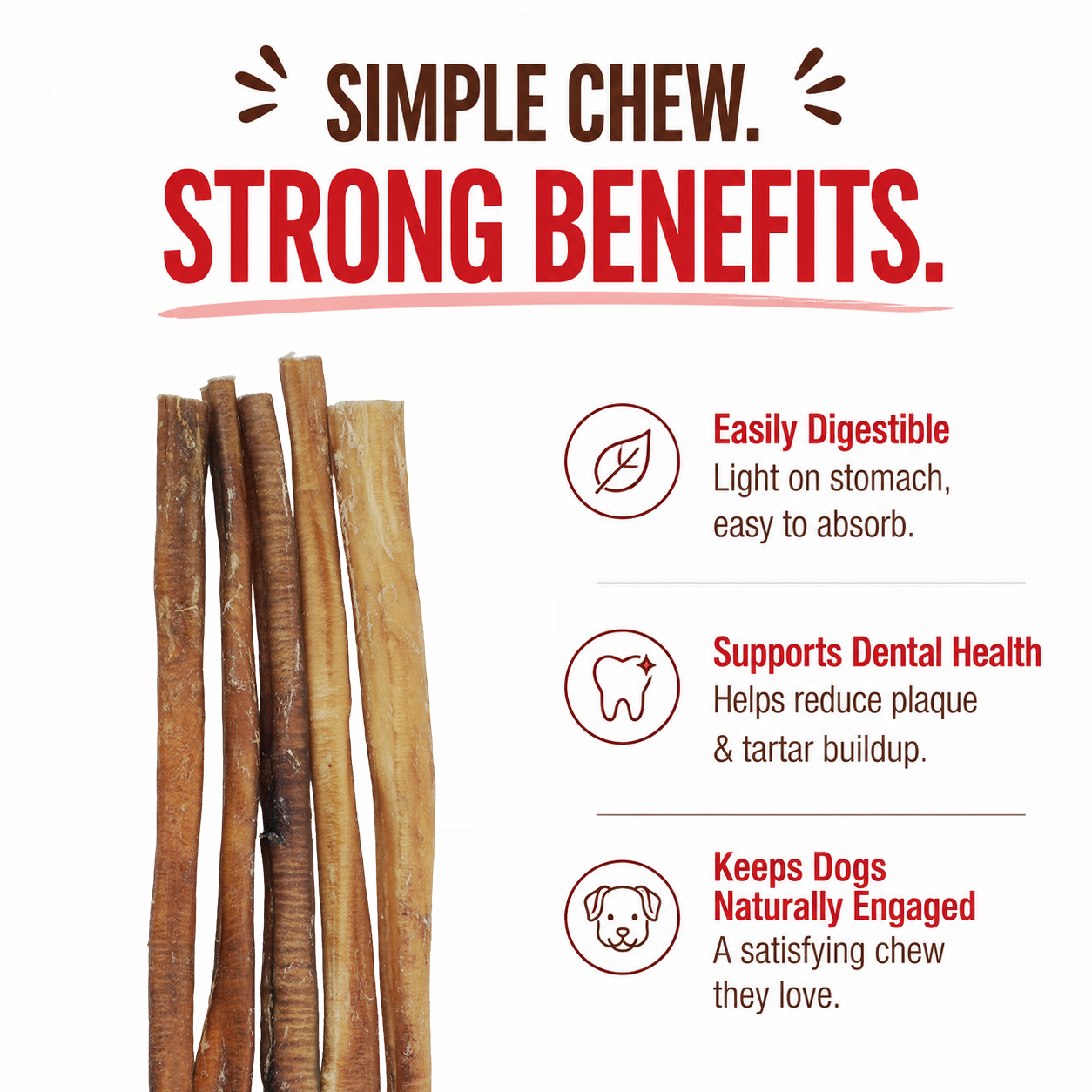 Petrix Dog Food Pizzle Natural Dog and pet food Chews and Treats 5 Pcs (12 Inch) (400g)