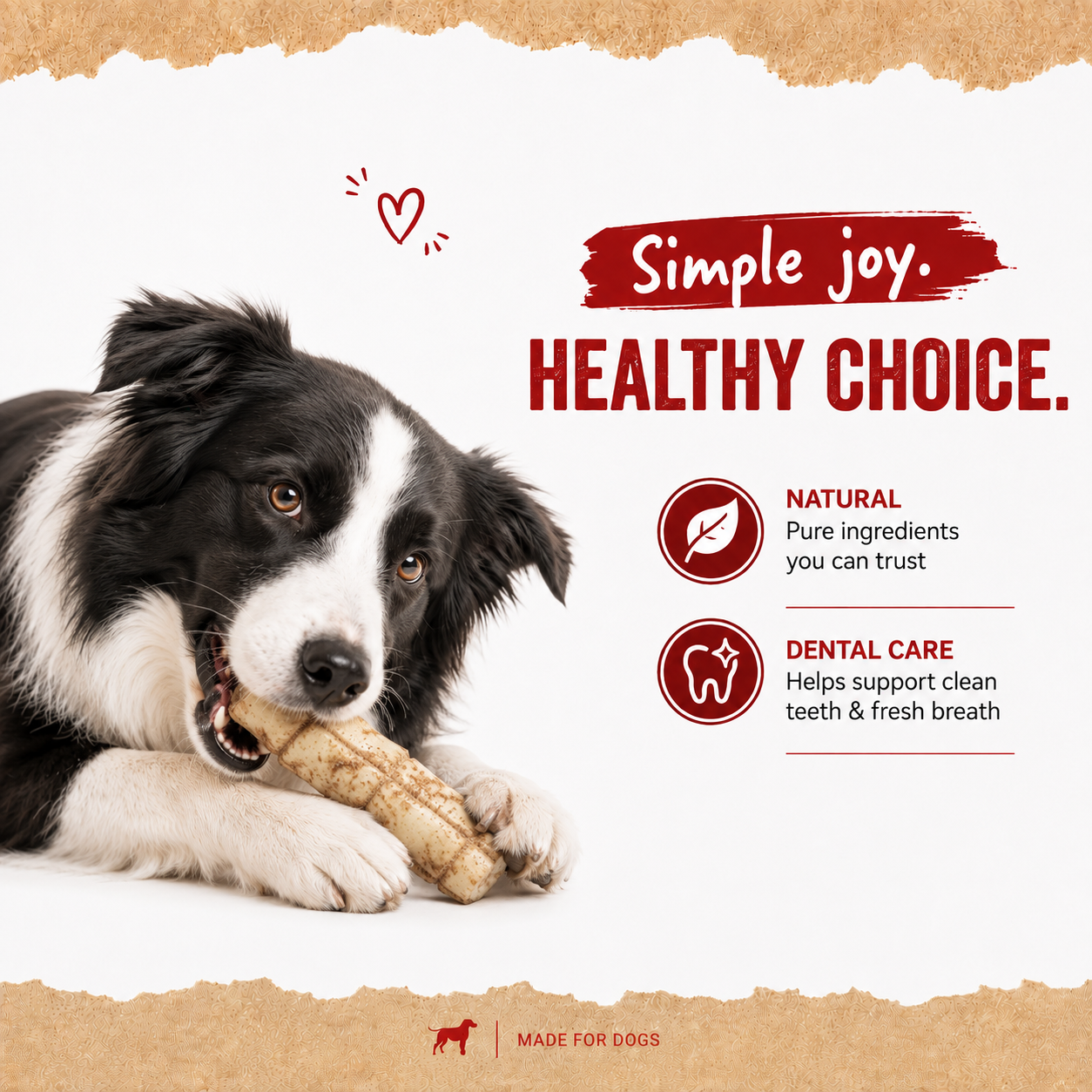 Petrix Large Cheek Roll Peanut Flavour Dog Chew Treat, 2 Pcs (10 Inch)