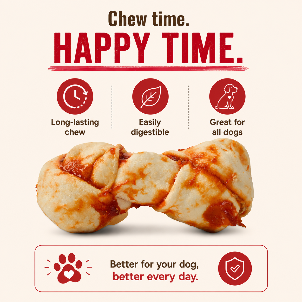 Petrix Knotted Bone Chicken Wrap Dog Chew Treat, 4 Pcs (4 Inch)