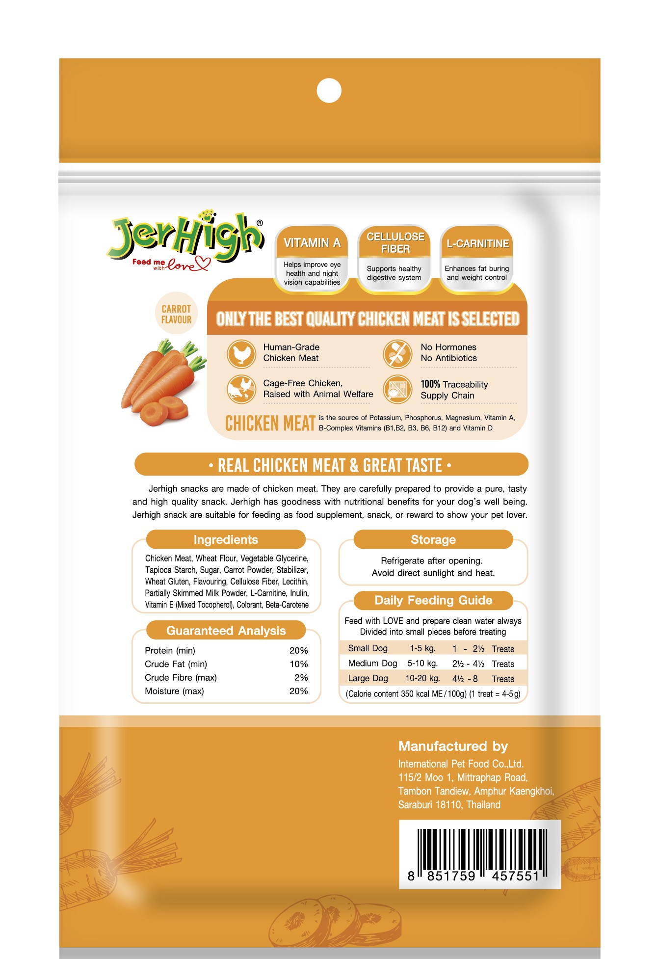 JerHigh Chicken with Carrot Stick 100G