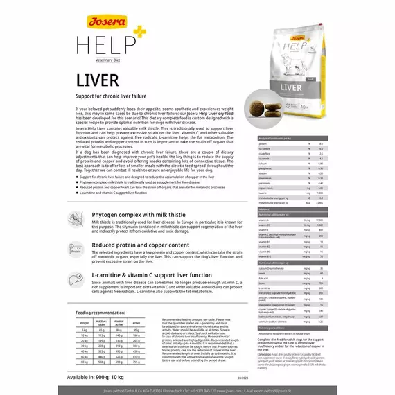 Josera Help Liver Dog Dry Food 900g