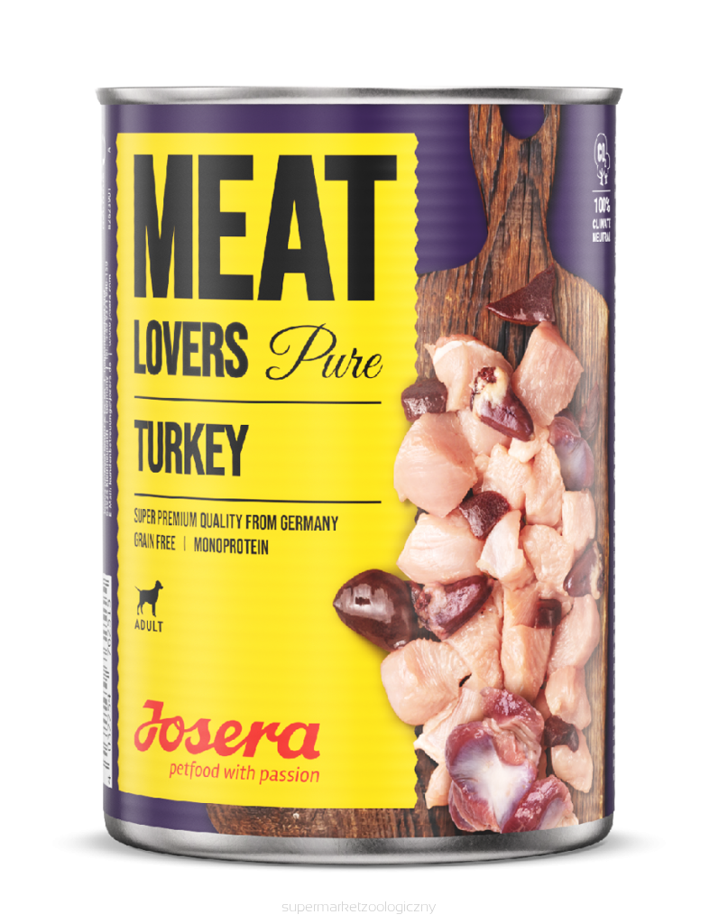 Josera Meat Lovers Pure Turkey Dog Wet Food 400g Pack of 12