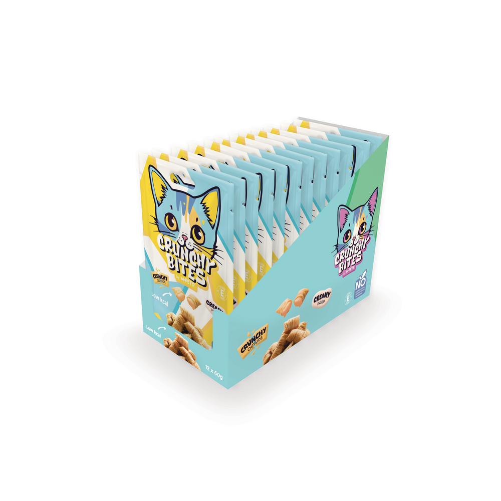 M-PETS Crunchy Bites Cat Treat - Cheese 60g - Pack of 12
