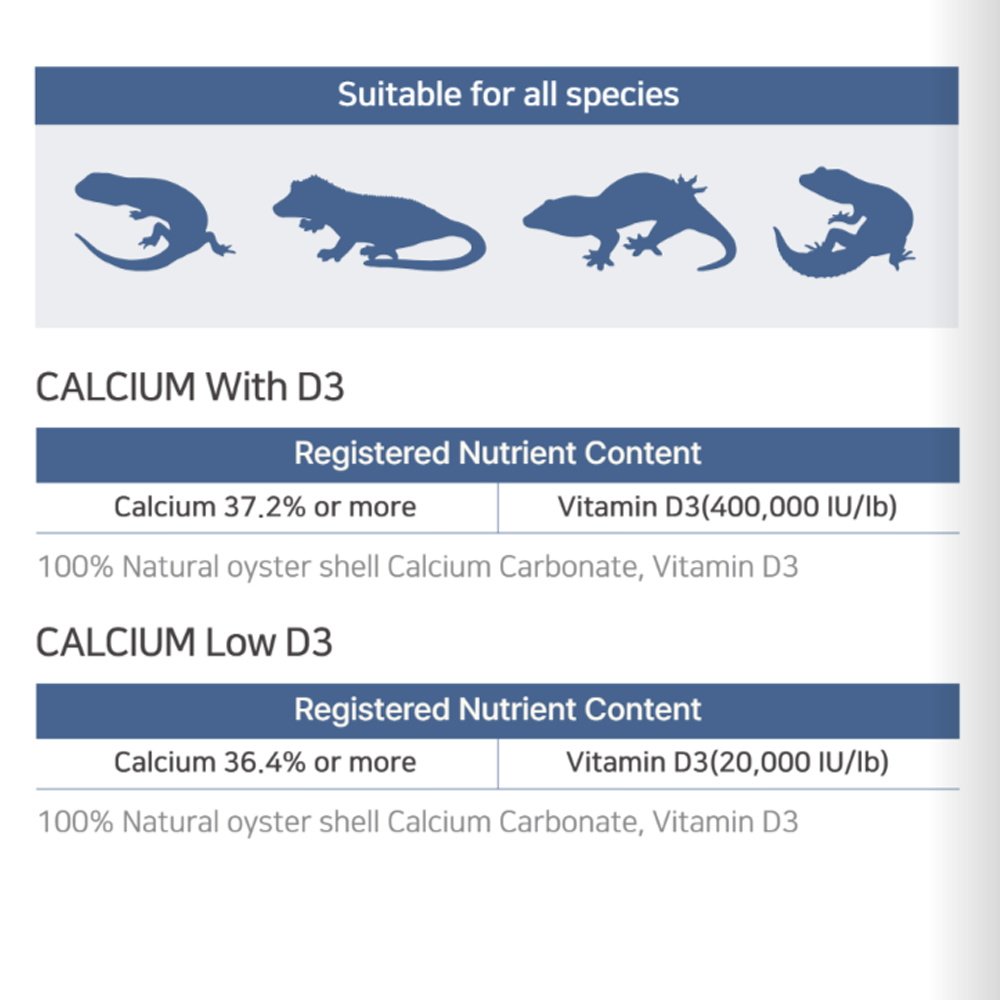 Vital Meal Calcium Low D3 for all Reptiles & Amphinians 50g