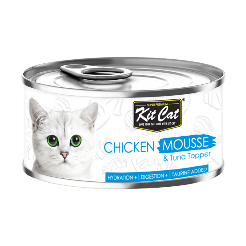 Kit Cat Chicken Mousse With Tuna Topper 80g - Pack of 12