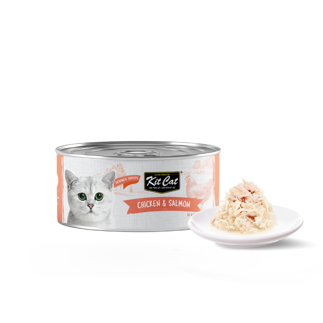 Kit Cat Chicken & Salmon Toppers 80g - Pack of 12