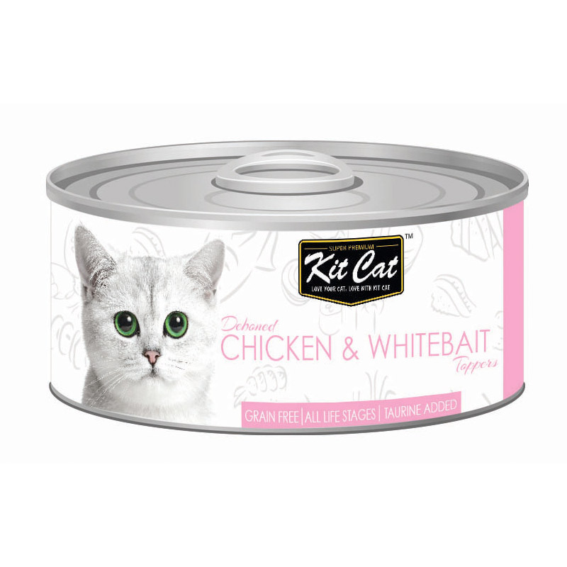 Kit Cat Chicken & Whitebait Toppers 80g - Pack of 12