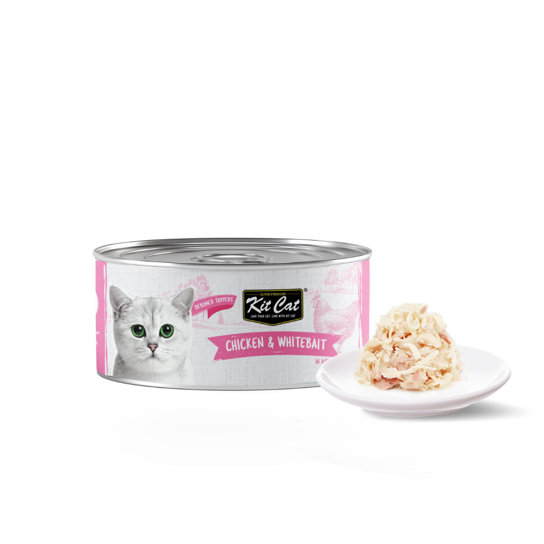 Kit Cat Chicken & Whitebait Toppers 80g - Pack of 12