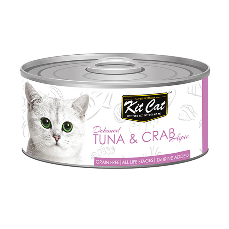 Kit Cat Grain Free Tuna & Crab Topper Wet Cat Food 80g - Pack of 24