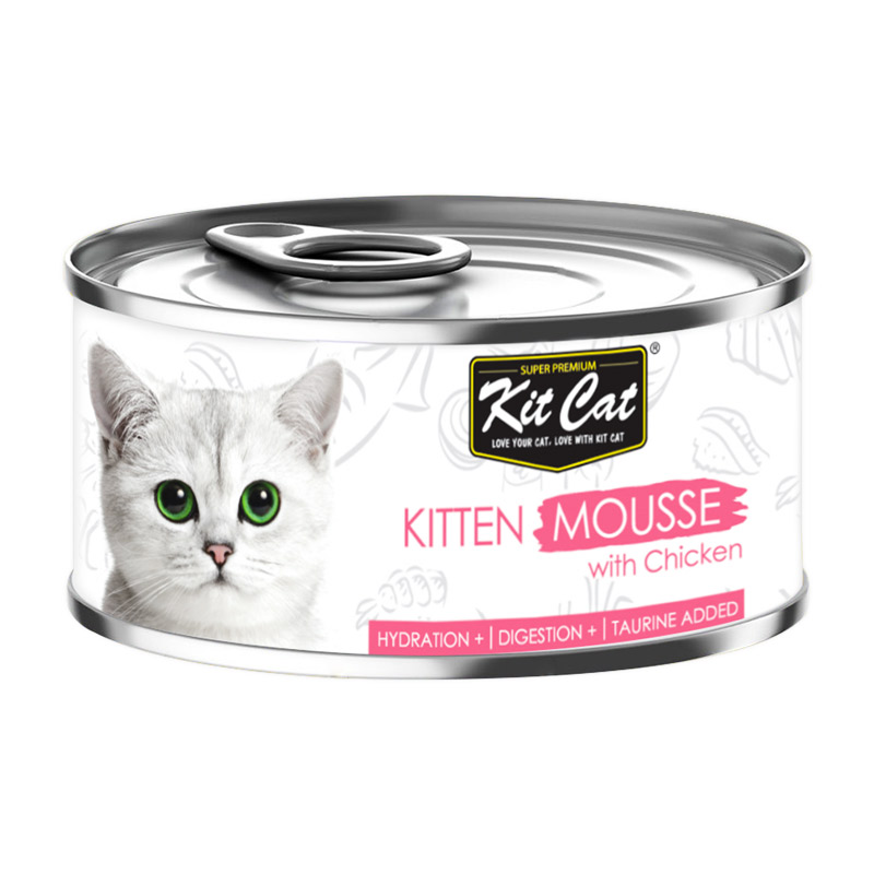Kit Cat Kitten Mousse With Chicken 80g - Pack of 24
