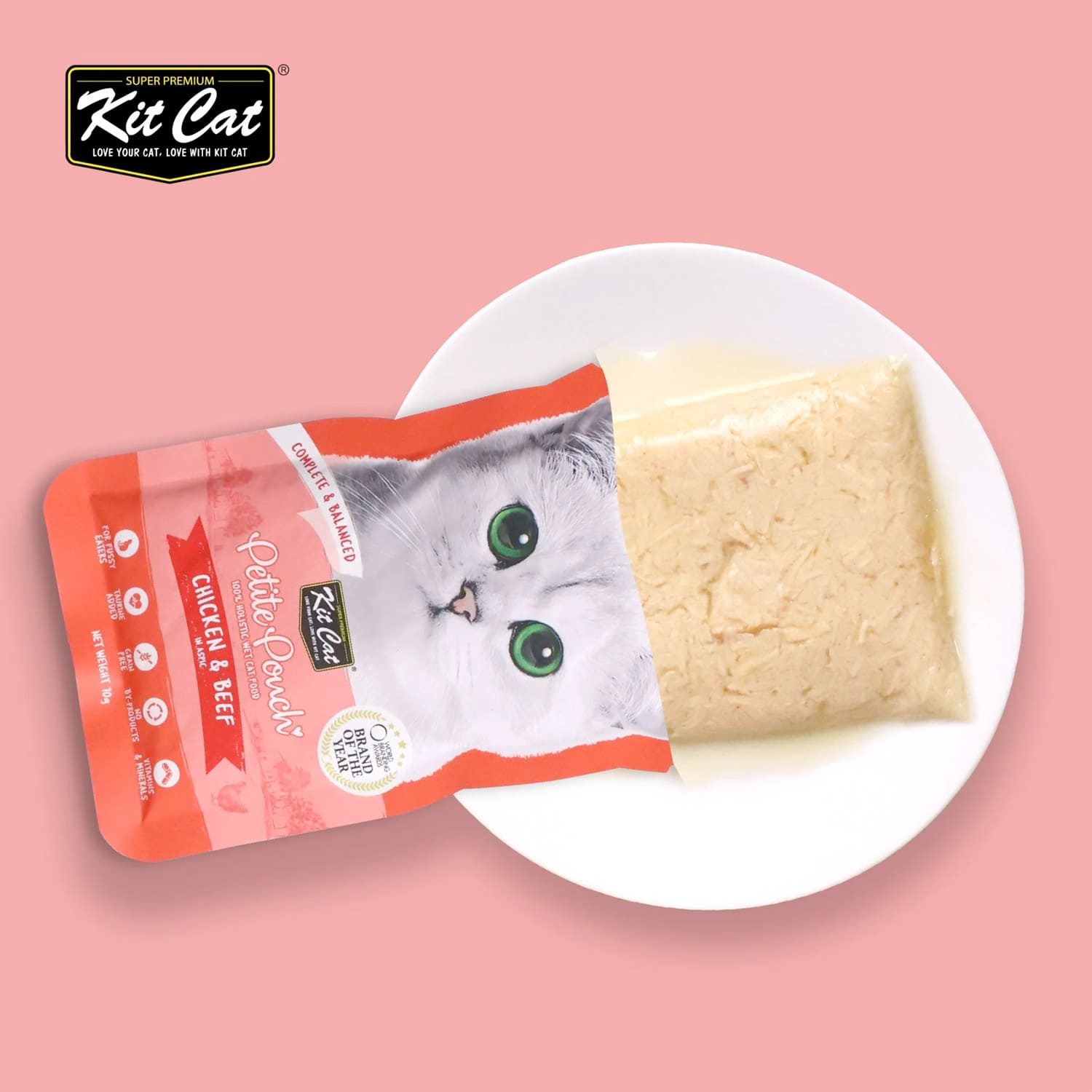 Kit Cat Petite Pouch 70g - Chicken & Saba