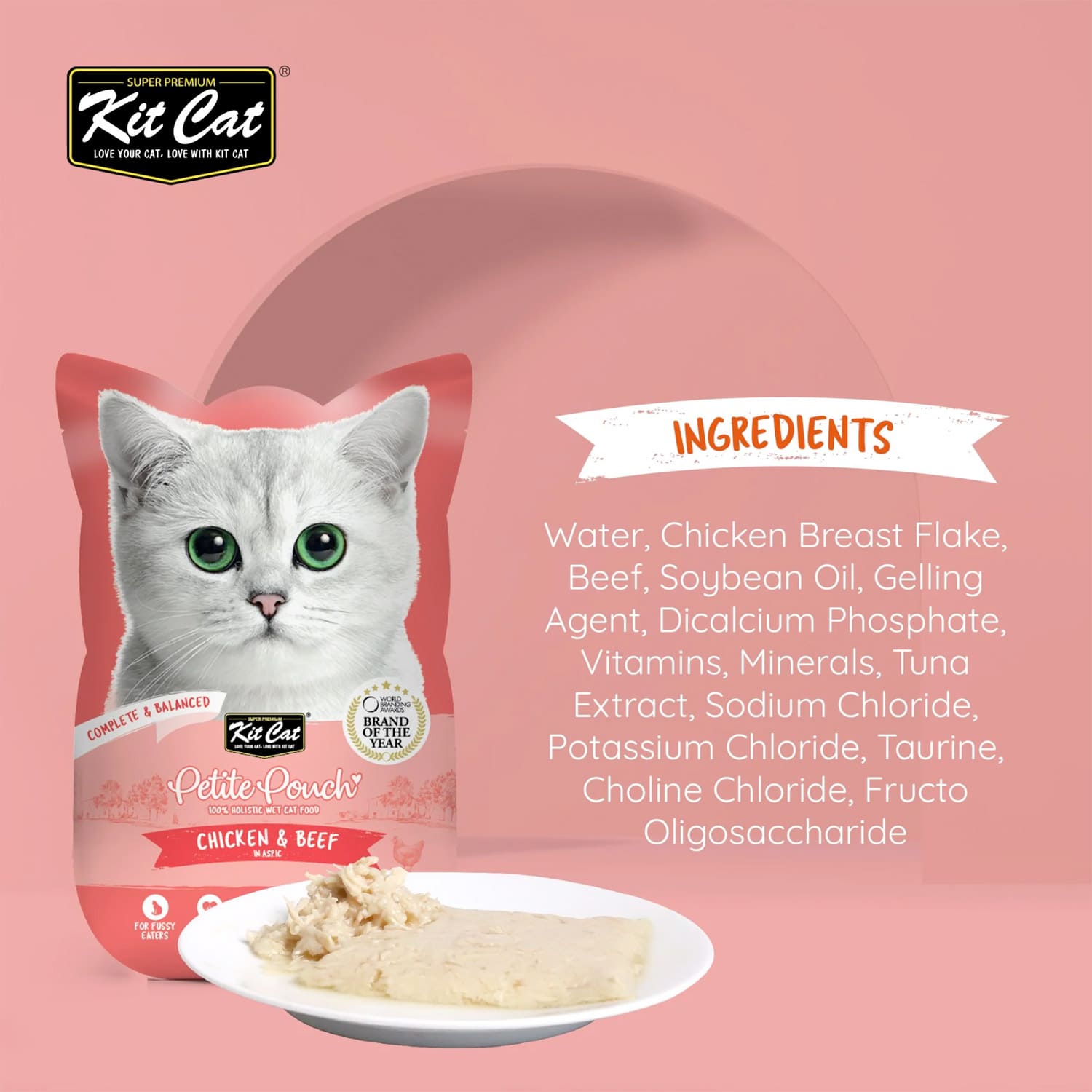 Kit Cat Petite Pouch 70g - Chicken & Saba