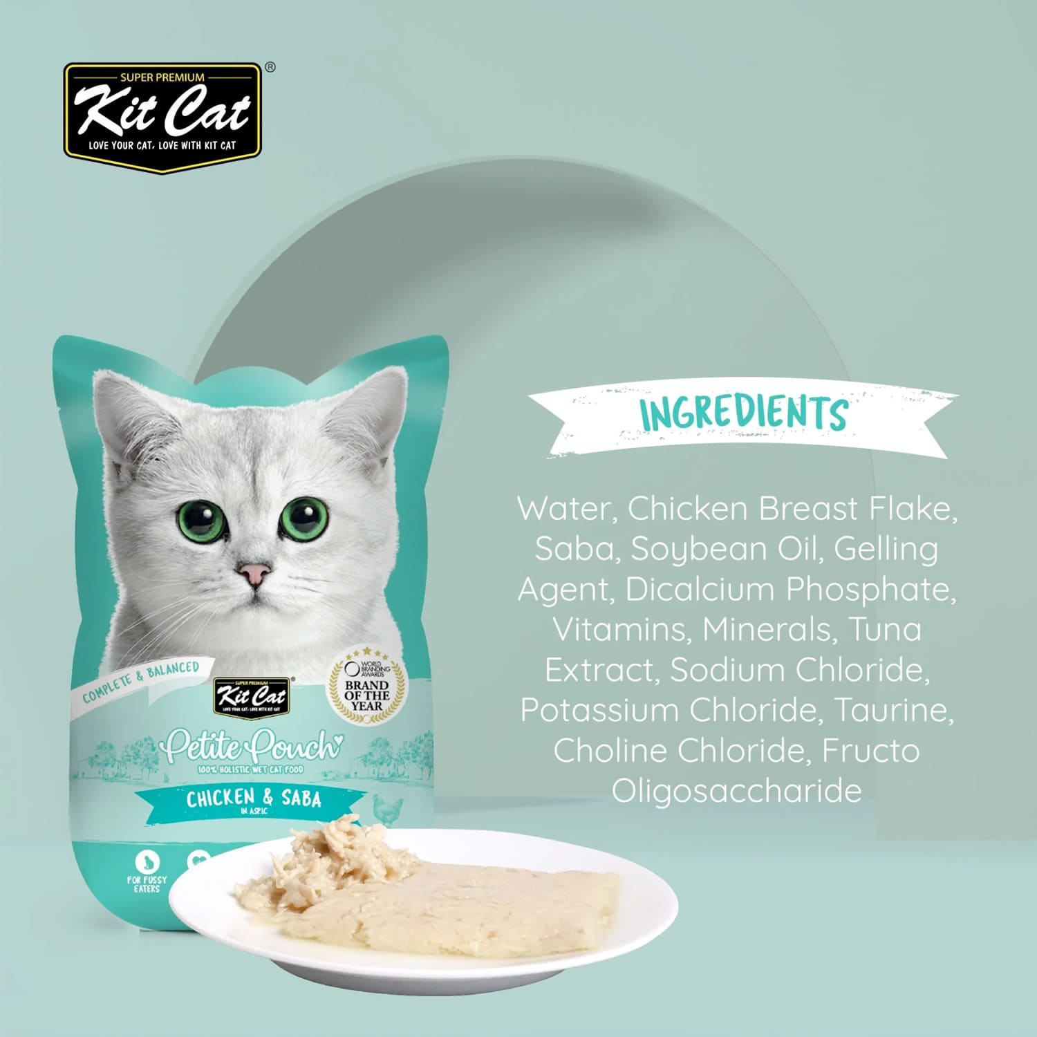 Kit Cat Petite Pouch 70g - Chicken & Salmon