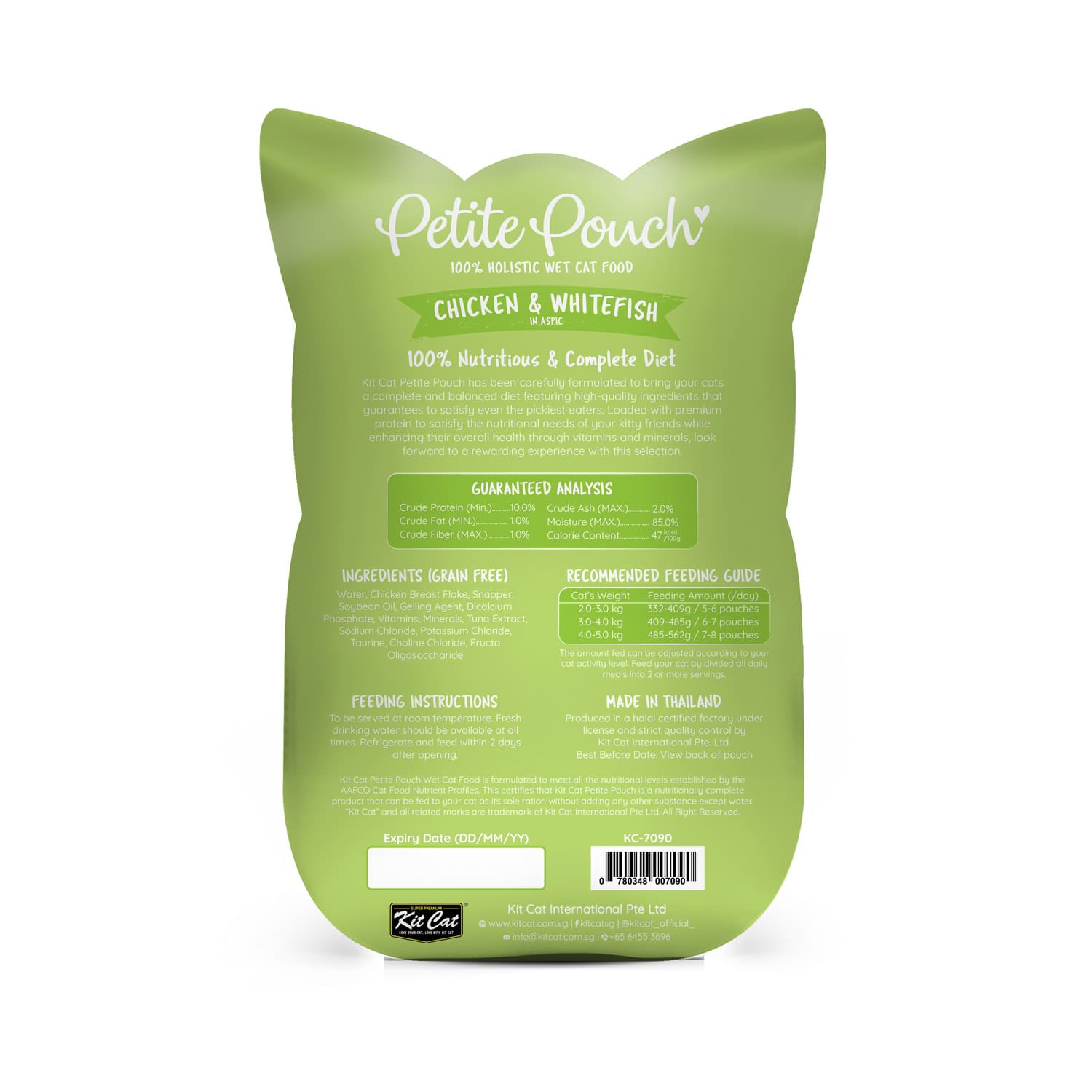 Kit Cat Petite Pouch 70g - Chicken & Whitefish