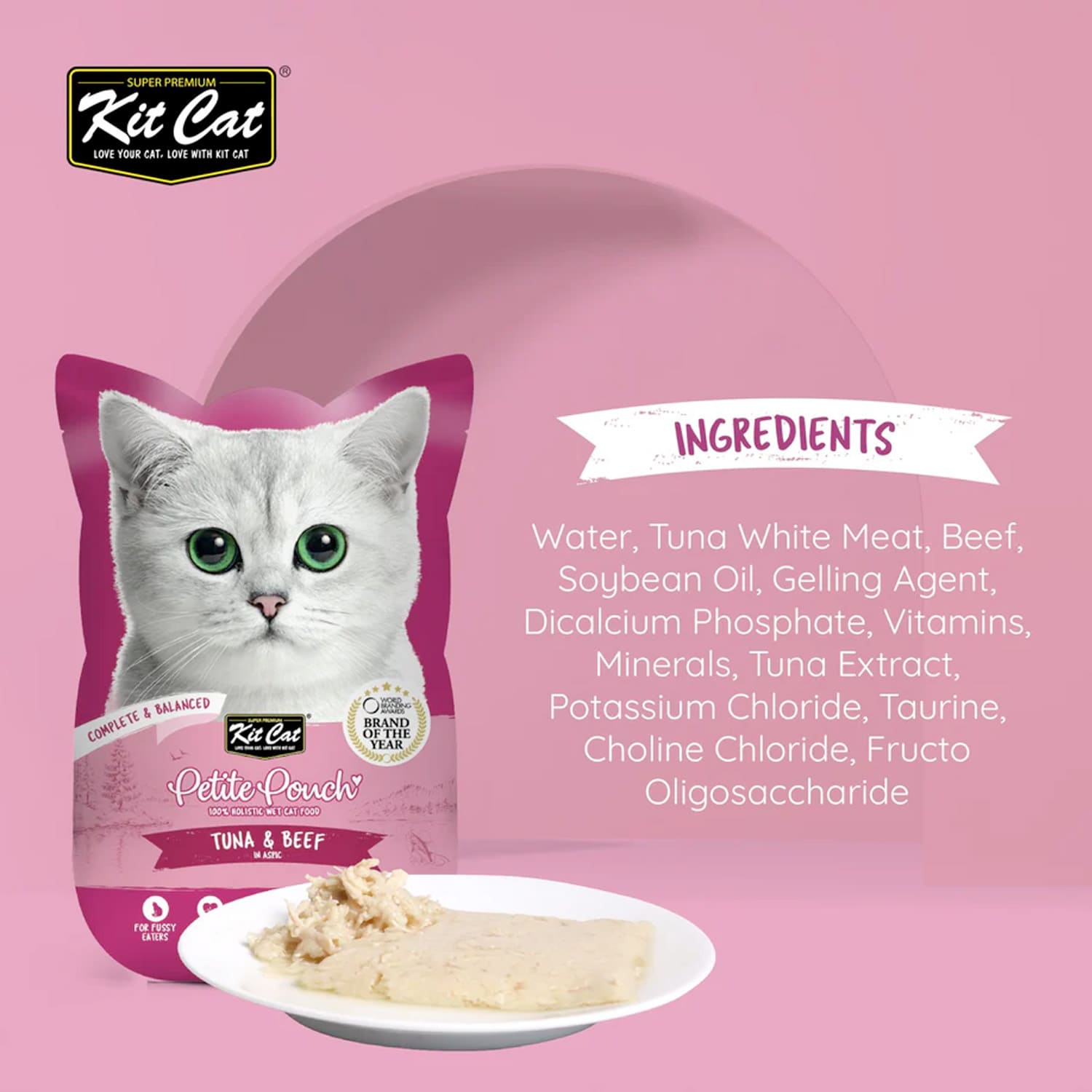 Kit Cat Petite Pouch 70g - Tuna & Chicken
