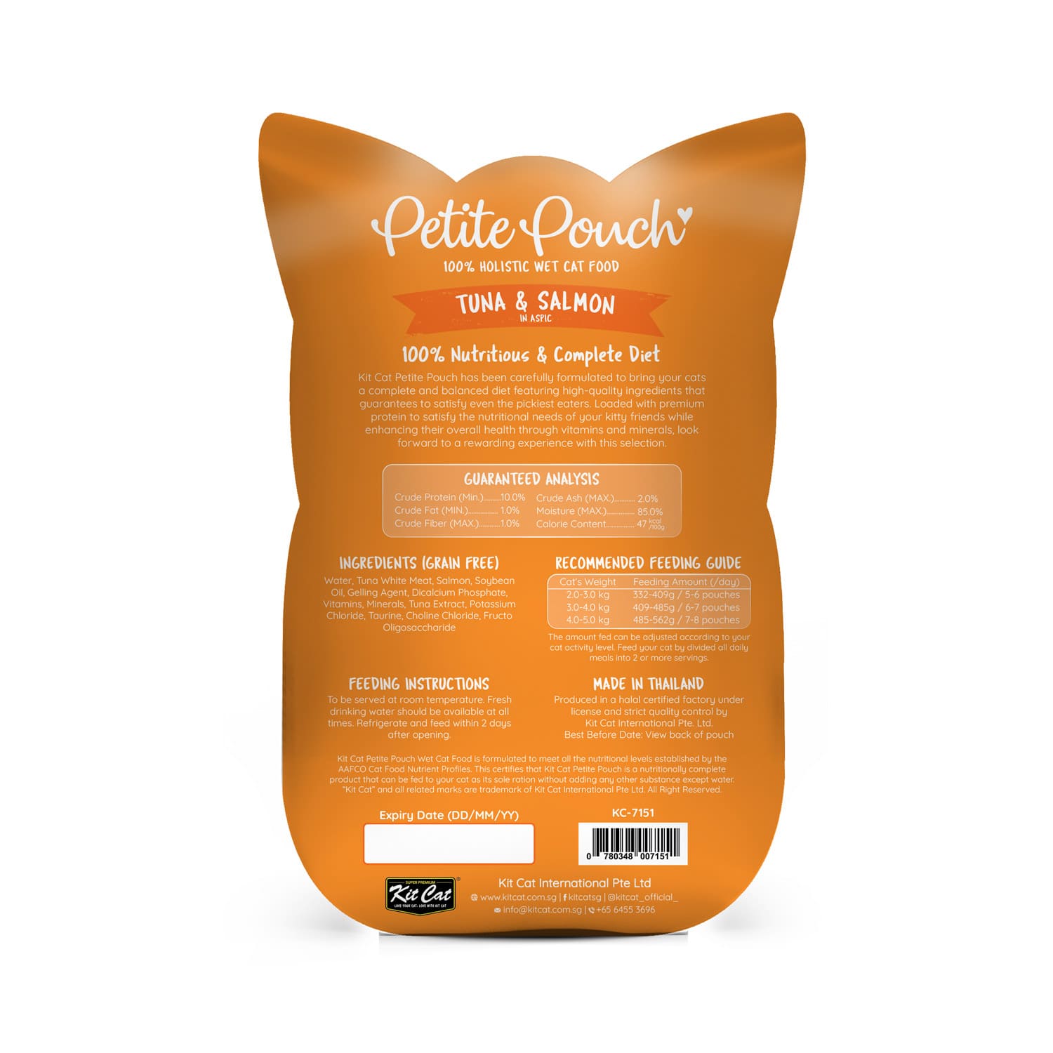 Kit Cat Petite Pouch 70g - Tuna & Salmon