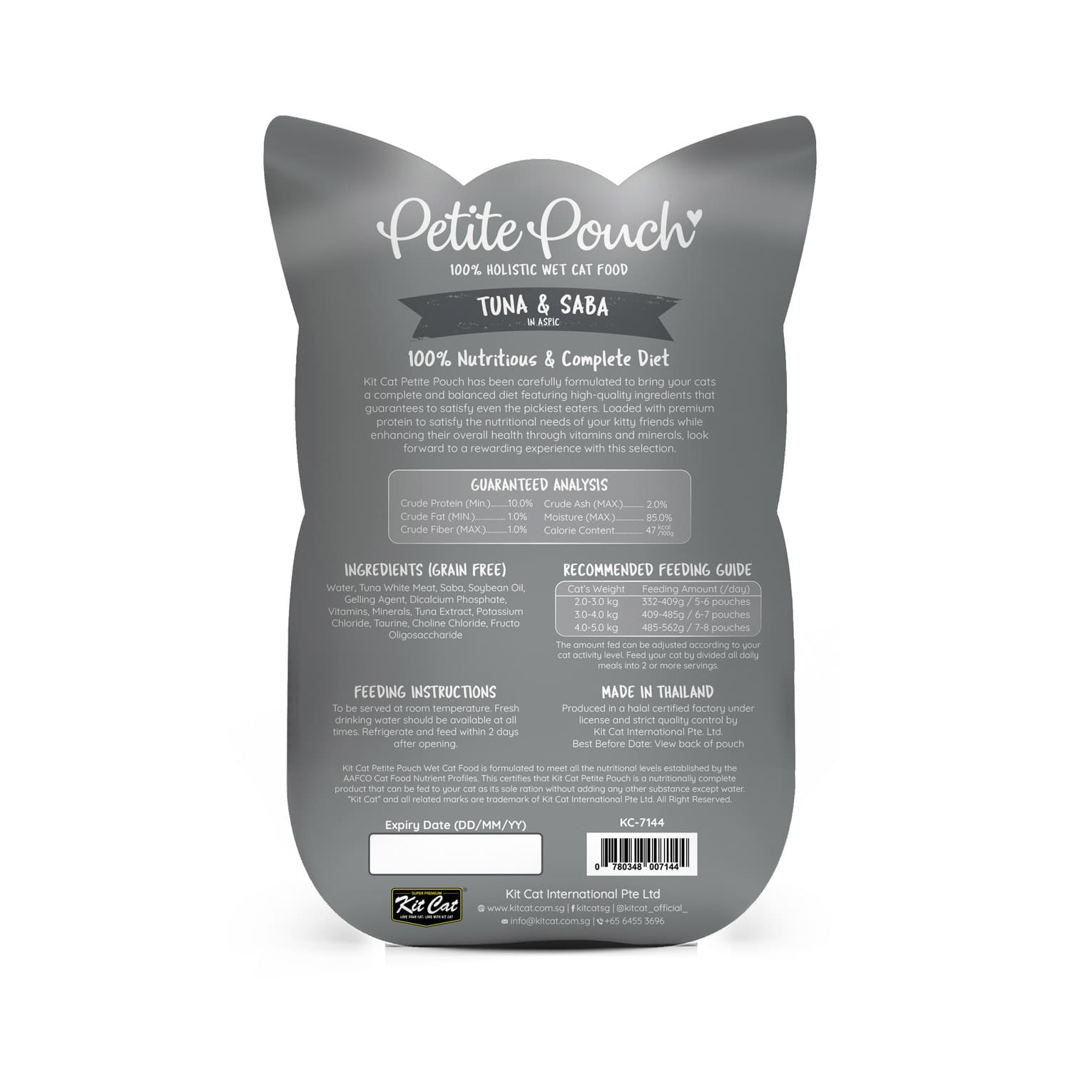 Kit Cat Petite Pouch 70g - Tuna & Salmon
