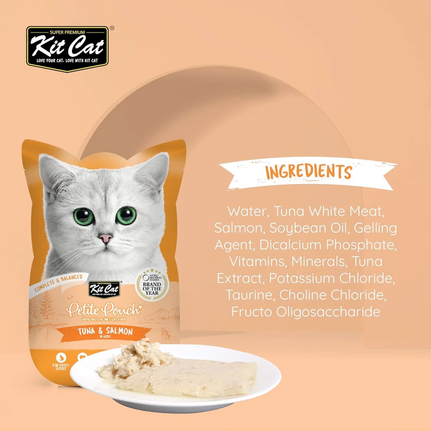 Kit Cat Petite Pouch 70g - Tuna & Whitefish