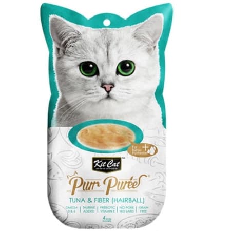 Kit Cat - Purr Puree Tuna & Fiber "Hairball" 15g - Pack of 15