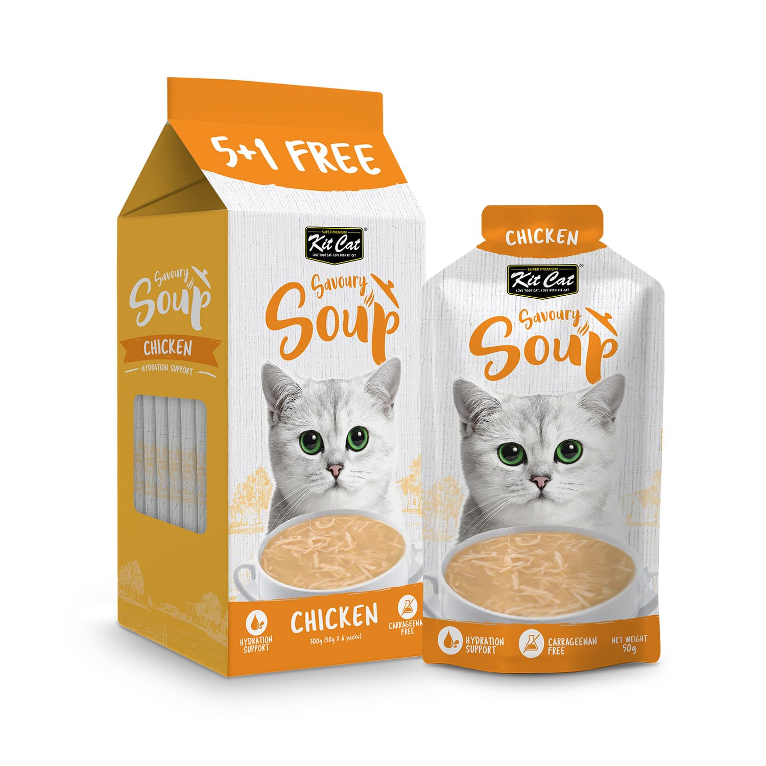 Kit Cat Savoury Soup Chicken 300g (6 x 50g)
