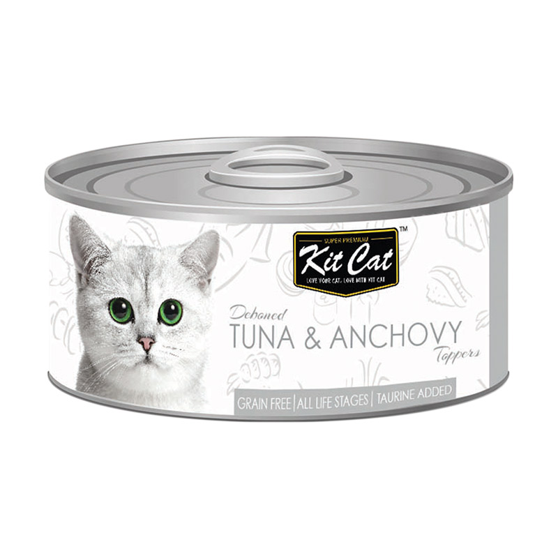Kit Cat Tuna & Anchovy Toppers 80g - Pack of 12