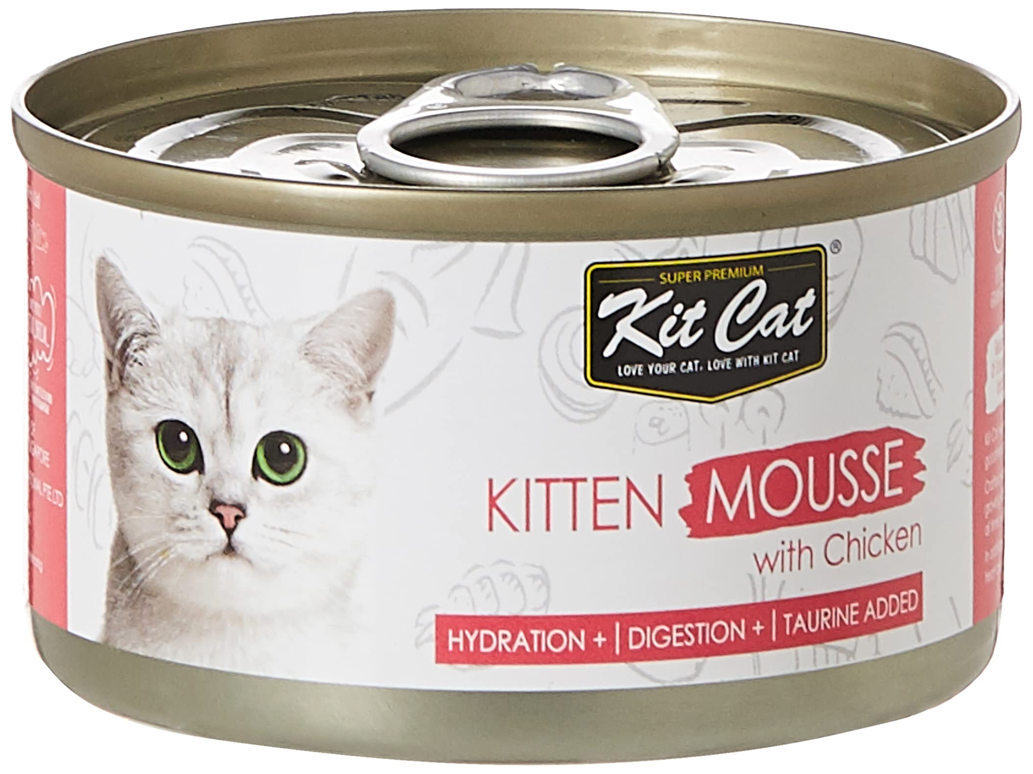 Kit Cat Tuna Mousse With Chicken Topper 80g - Pack of 24