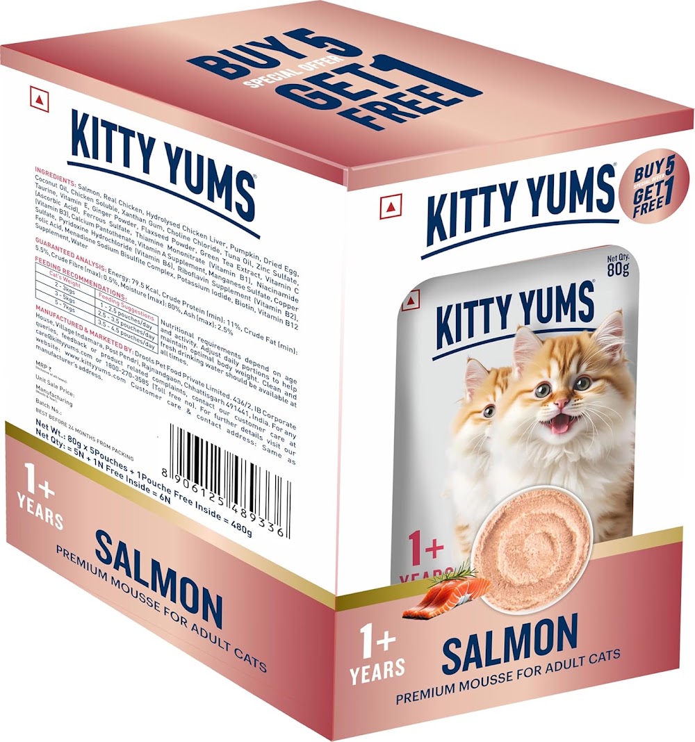KittyYums SalmonMousseCat 80gm (5+1)pc