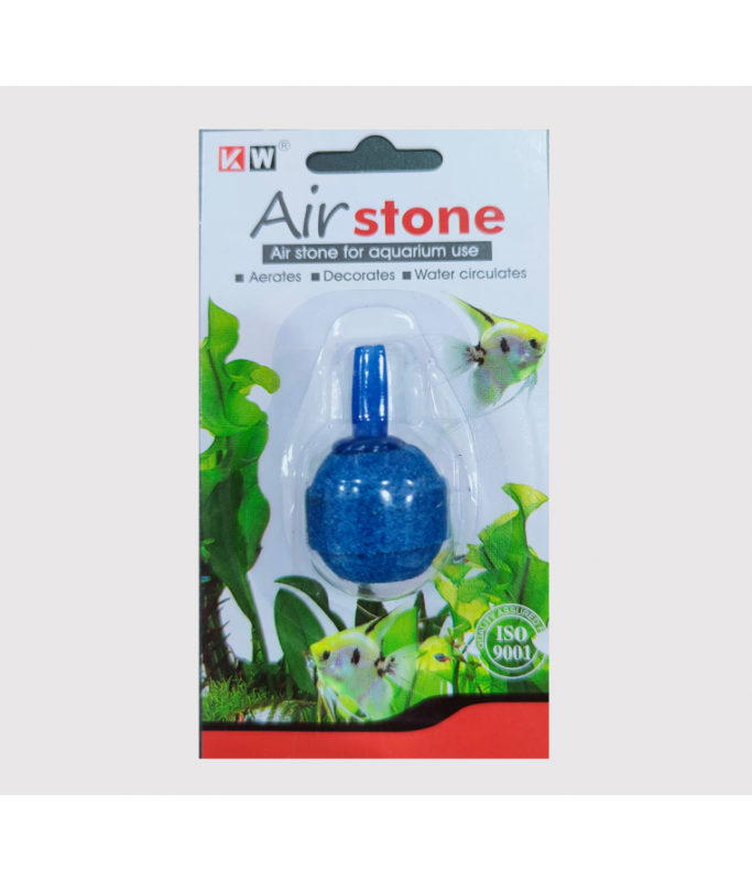 Kw Zone Aquadine Airstone Round- 2.2Cm / 1" -Blister Card[Size - 1Inch]