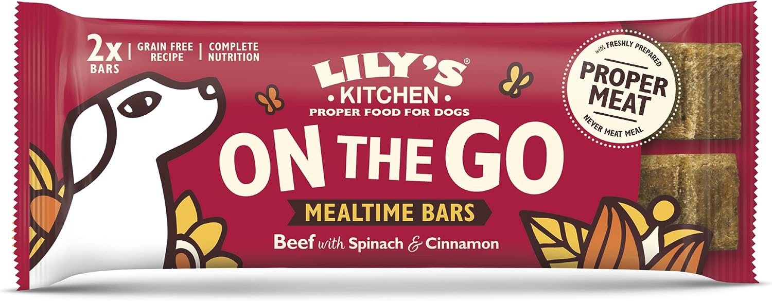 Lily's Kitchen Beef on the Go Bars for Dogs (40g) -Pack of 12