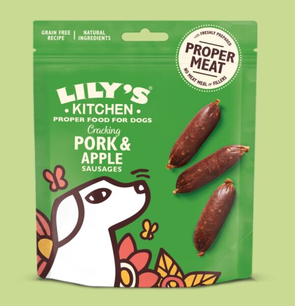 Lily's Kitchen Cracking Pork & Apple Sausages Dog Treat (70g)
