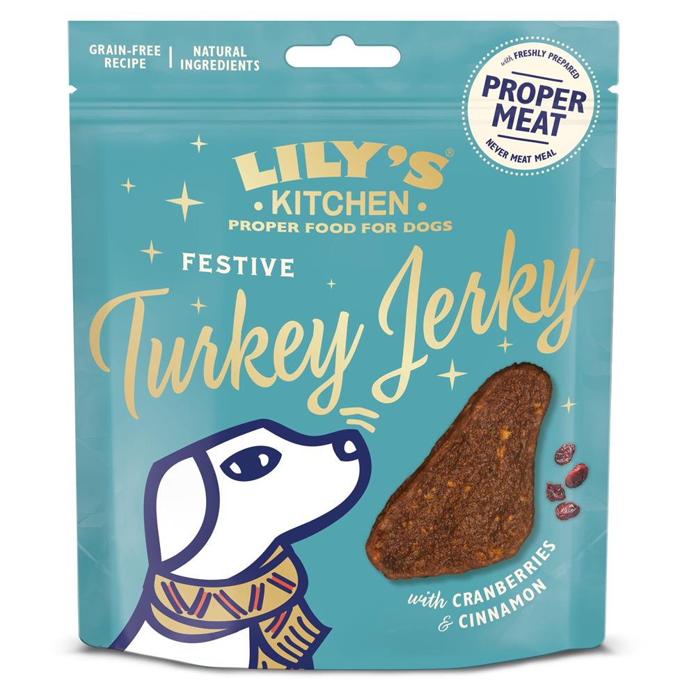 Lily's Kitchen Festive Christmas Turkey Jerky Dog Treats 70g