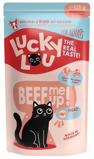 Lucky Lou Lifestage Adult Poultry & Beef Wet Cat Food (125 g)