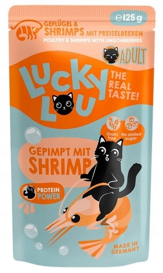 Lucky Lou Lifestage Adult Poultry & Shrimps Wet Cat Food (125 g)