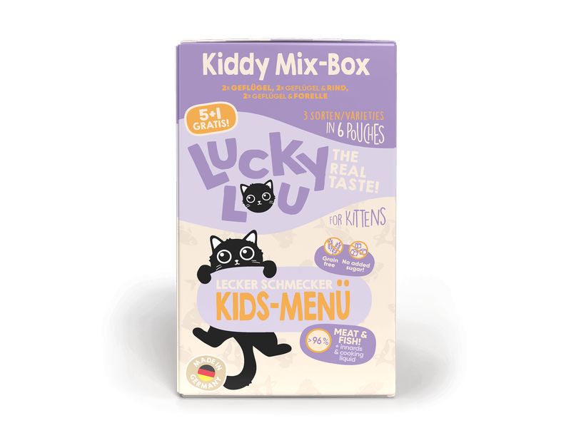 Lucky Lou Lifestage Kitten Multipack Wet Cat Food (5 + 1 x 125 g)