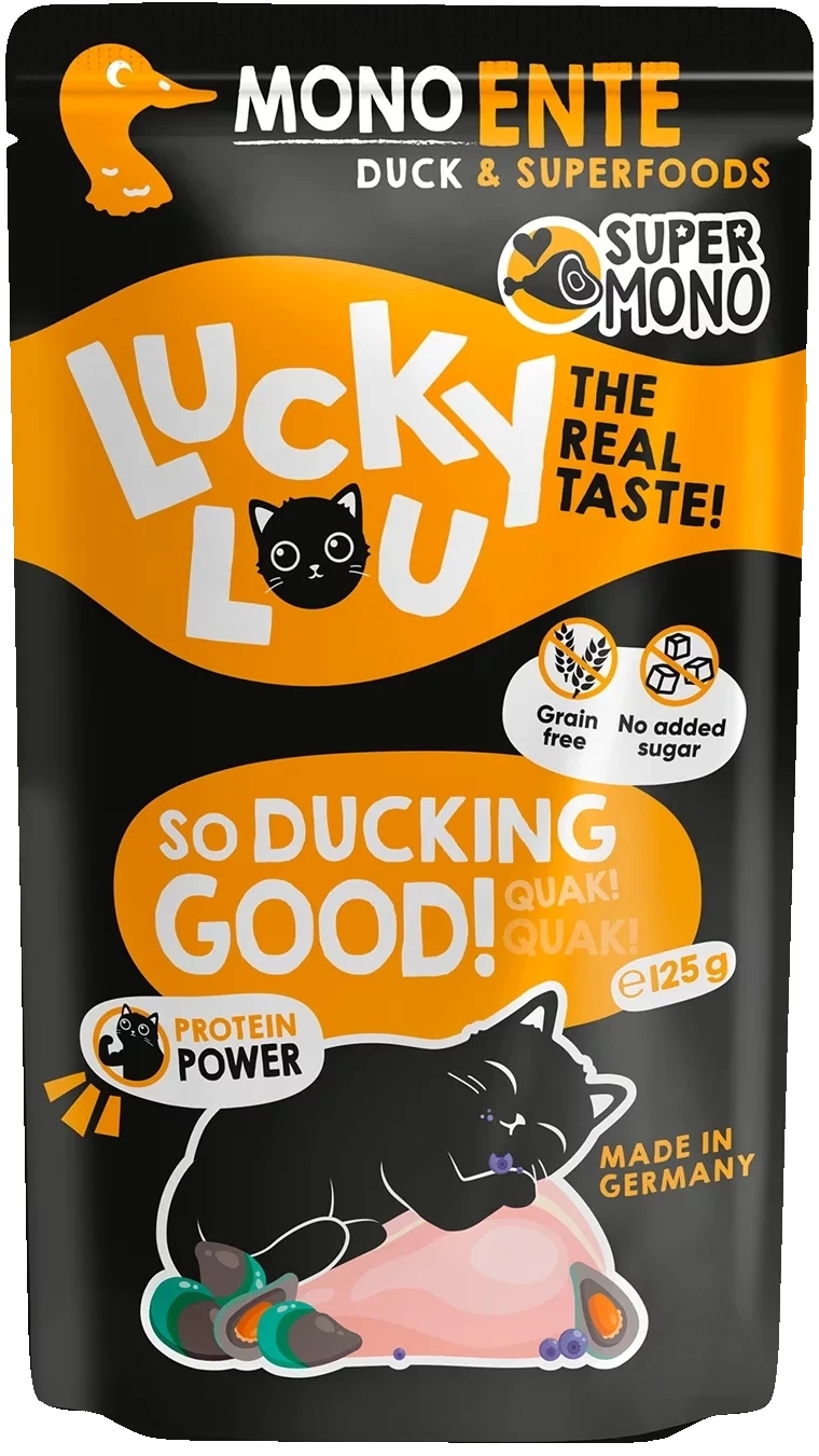 Lucky Lou SuperMono Duck Wet Cat Food (125 g)