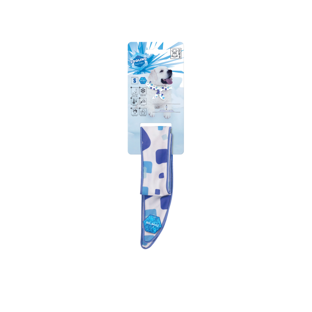 M-PETS Cooling Dog Collar Scarf – White, Small