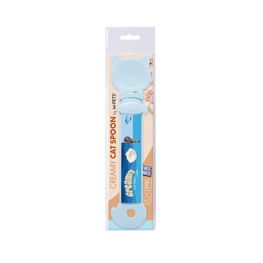 M-PETS Creamy Cat Spoon – Baby Blue