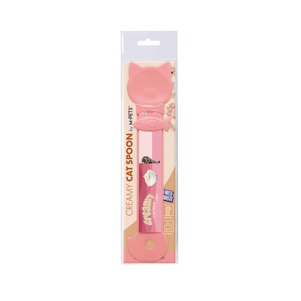 M-PETS Creamy Cat Spoon – Strawberry Red