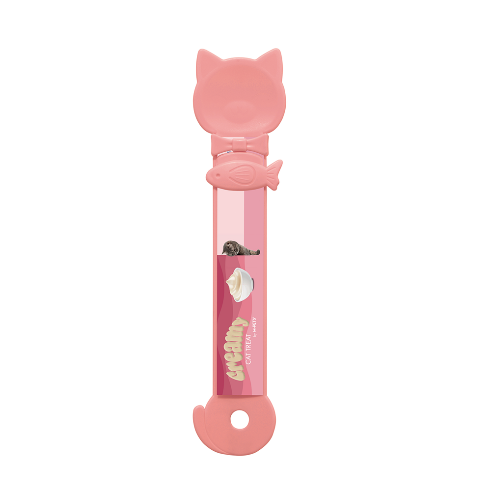 M-PETS Creamy Cat Spoon – Strawberry Red