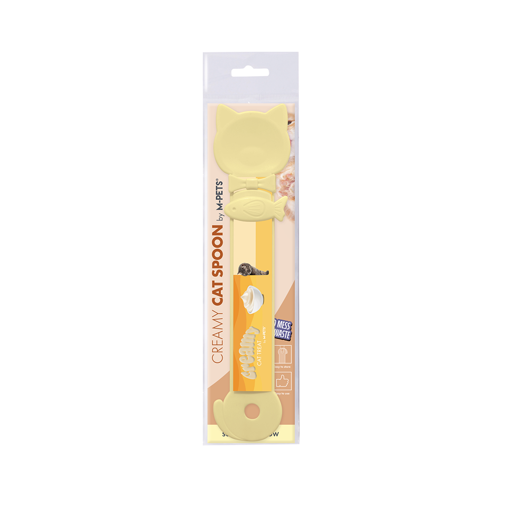M-PETS Creamy Cat Spoon – Sunshine Yellow