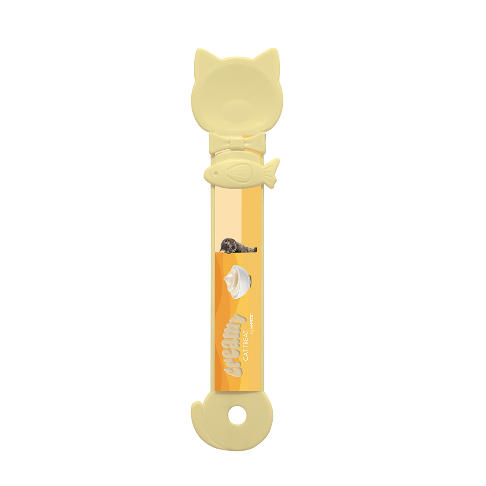 M-PETS Creamy Cat Spoon – Sunshine Yellow