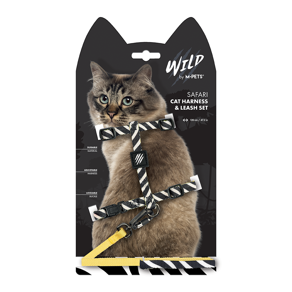 M-Pets Wild Safari Cat Harness & Leash Set