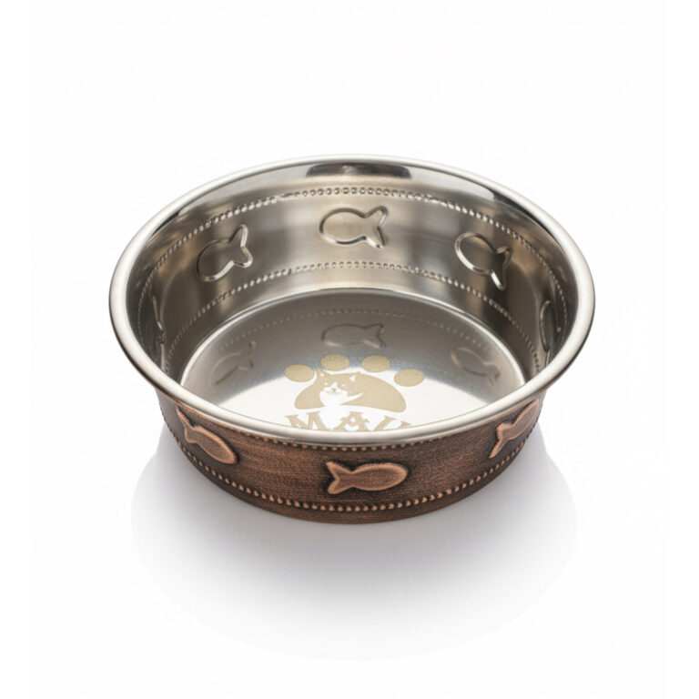 MAU Premium Bowl Fish Embossed - Antique Copper - 260Ml