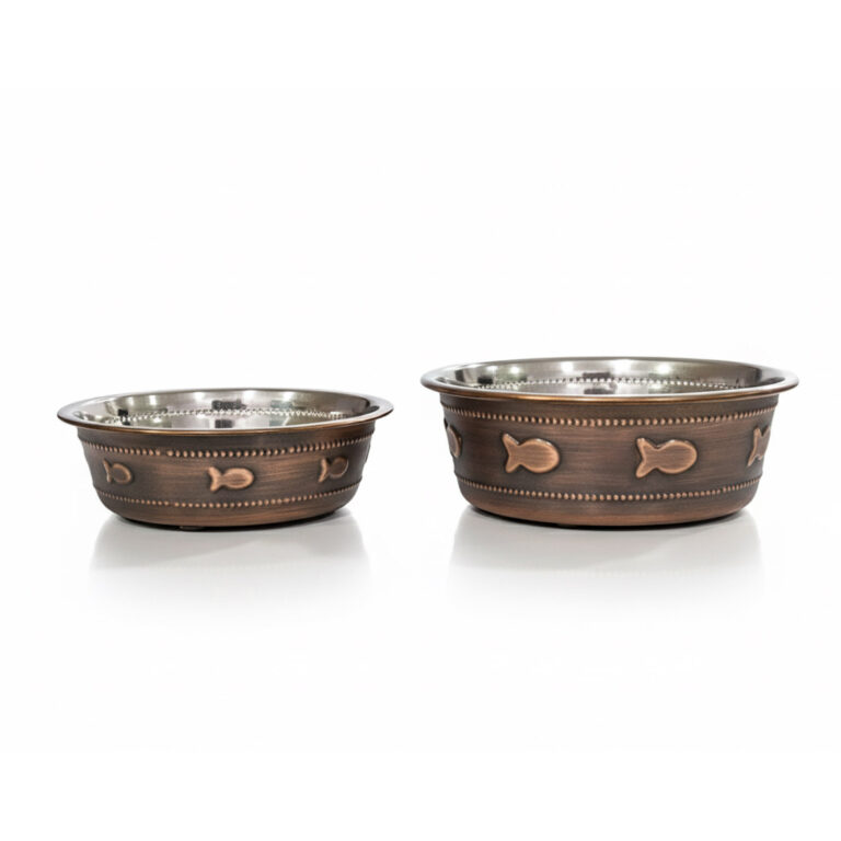 MAU Premium Bowl Fish Embossed - Antique Copper - 260Ml