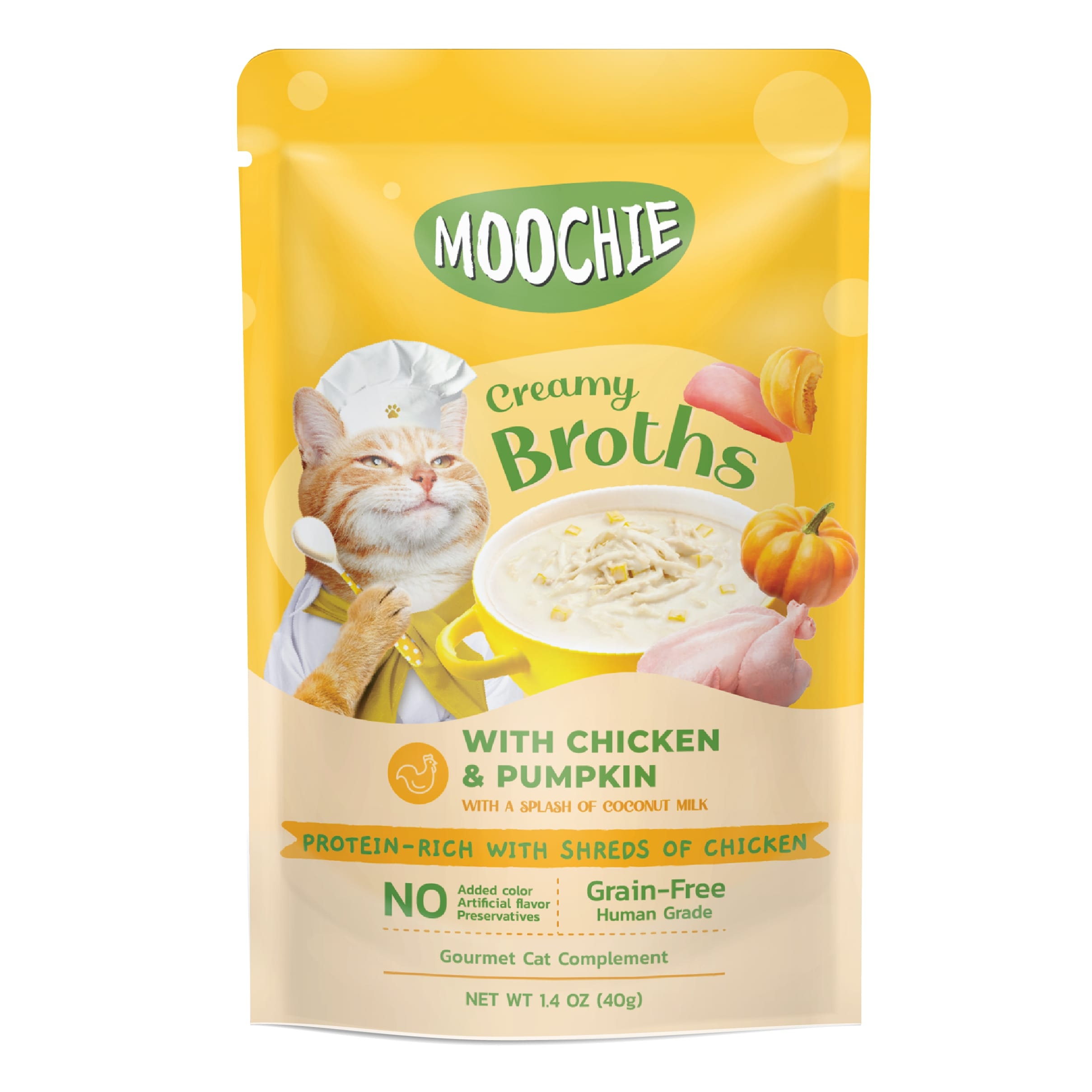 Moochie Creamy Broth with Chicken & Pumpkin 40g Pouch
