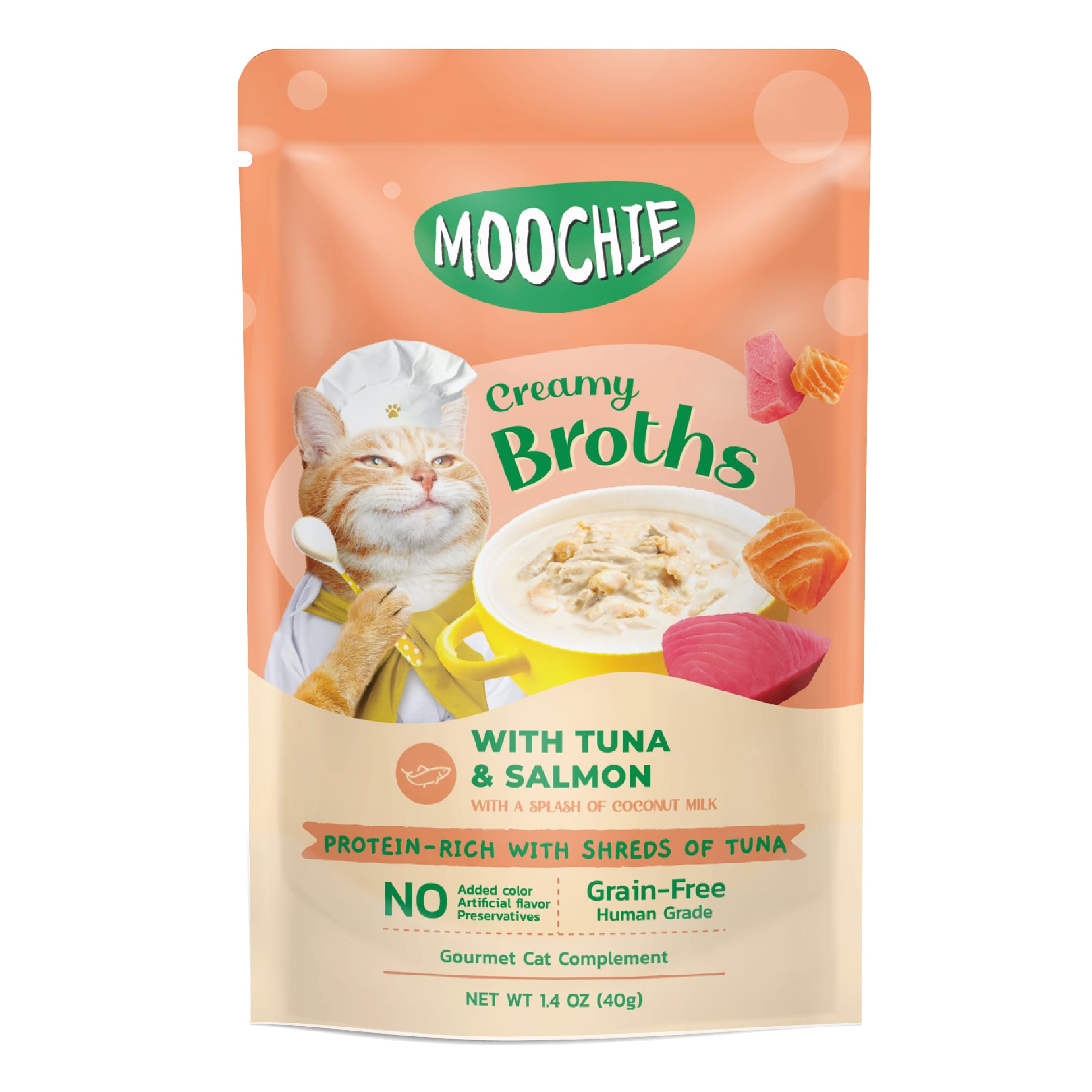 Moochie Creamy Broth with Tuna & Salmon 40g Pouch