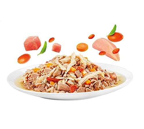 Moochie Dog Food Casserole with Salmon - Beauty Skin & Coat Pouch 85g Pack of 12