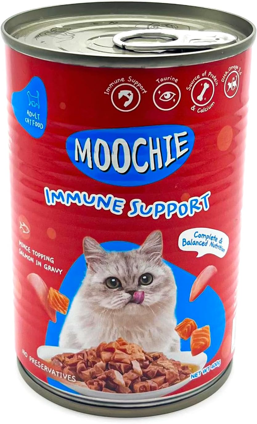 Moochie Mince With Salmon Cat Wet Food Can 400g